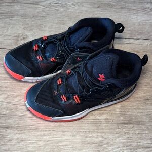 Jordan Kids Black and Red Sneakers